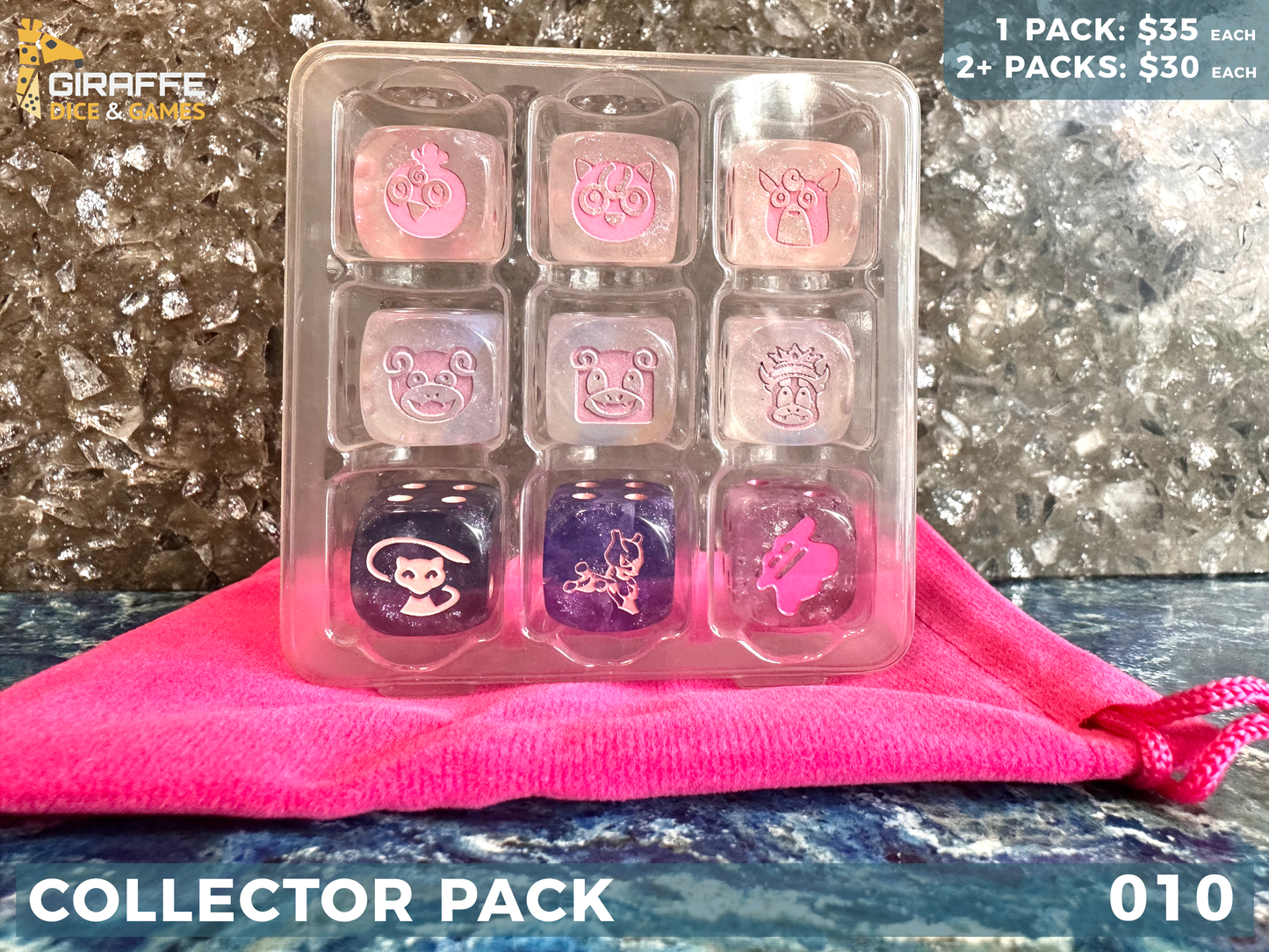 Pokemon Inspired Dice Collection 9 D6 Collector Pack 001 STARTERS