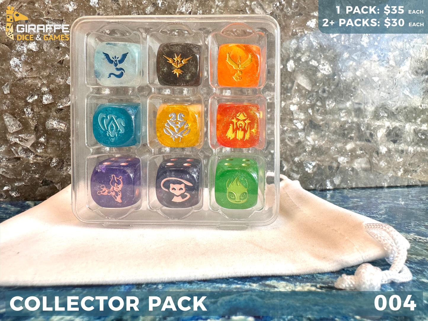 Pokemon Inspired Dice Collection 9 D6 Collector Pack 013 WATER