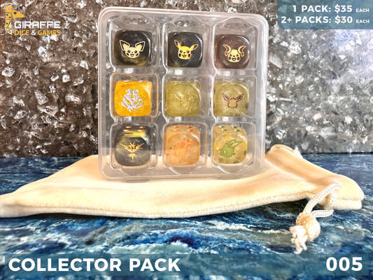 Pokemon Inspired Dice Collection 9 D6 Collector Pack 005 ELECTRIC