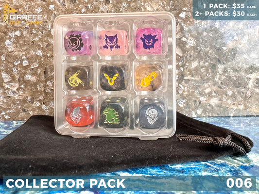Pokemon Inspired Dice Collection 9 D6 Collector Pack 006 SPOOKY