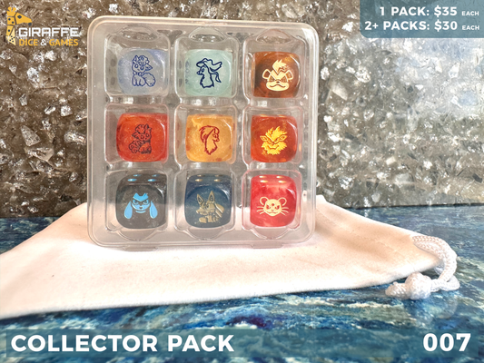 Pokemon Inspired Dice Collection 9 D6 Collector Pack 007 DUOS